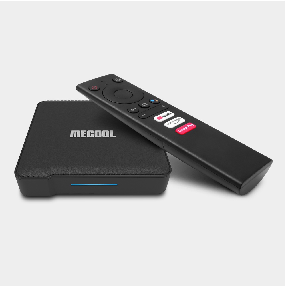 MECOOL KM1 Collective Amlogic S905X3 4GB RAM 64GB ROM Android 9.0 TV BOX 2.4G+5G WIFI Bluetooth USB3.0 Google Assistant Remote Control - Black