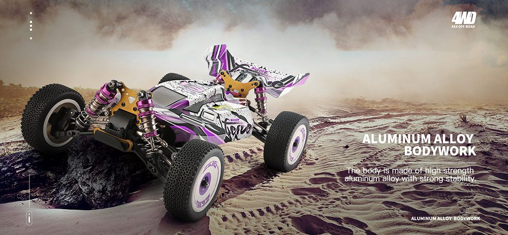 Wltoys 124019 1/12 2.4G 4WD 60km/h Metal Chassis Off-Road RC Car RTR