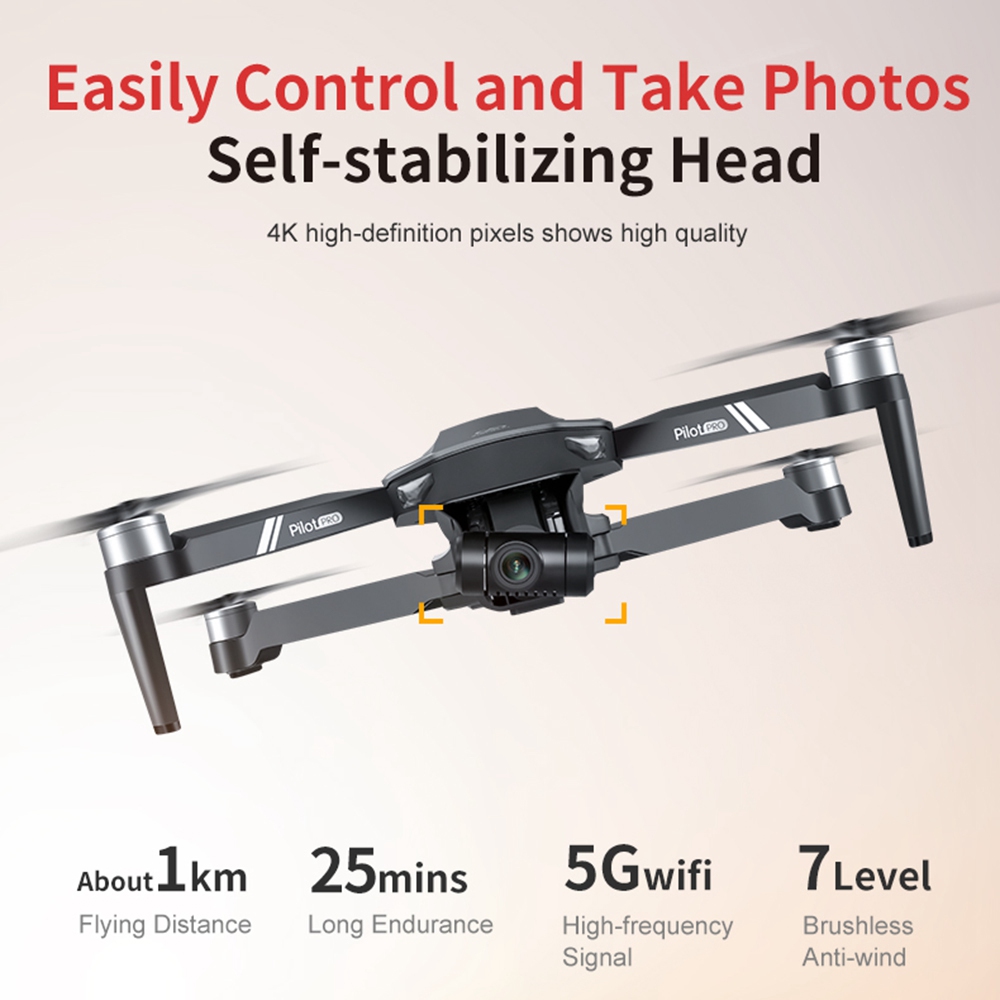 JJRC X19 4K 5G WIFI FPV GPS with Dual Camera 2-Axis EIS Gimbal 25mins Flight Time Brushless RC Drone RTF - One Battery