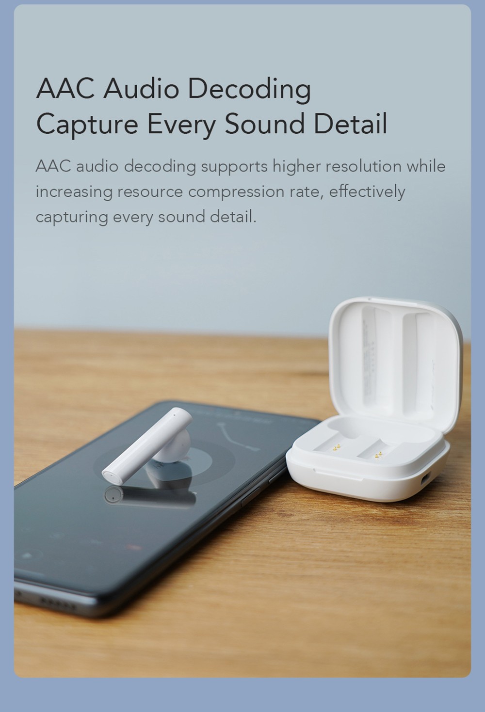 Haylou GT6 TWS Bluetooth 5.2 Wireless Half-in Ear Earbuds AAC HiFi Stero Bass Low Latency Smart Touch Type-C