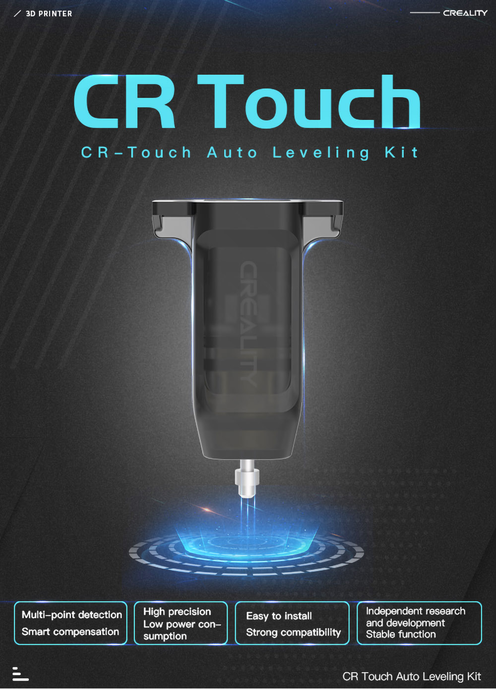 Creality CR Touch Auto Leveling Standard Kit for Most FDM 3D Printers, Electromagnetic Components + Photoelectric Sensor