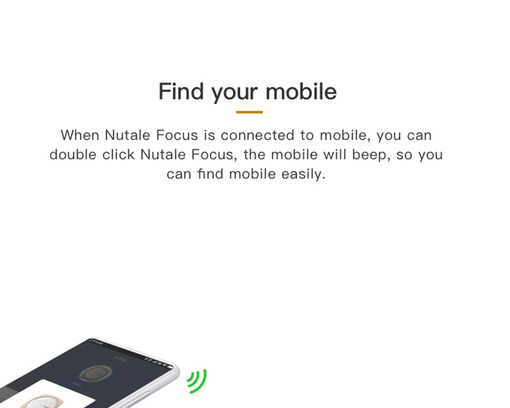 Nutale F9 Focus Smart Key Finder Mini Tag Bluetooth Tracker Anti Lost Reminder Wallet Phone Suitcase Finder Alarm Black