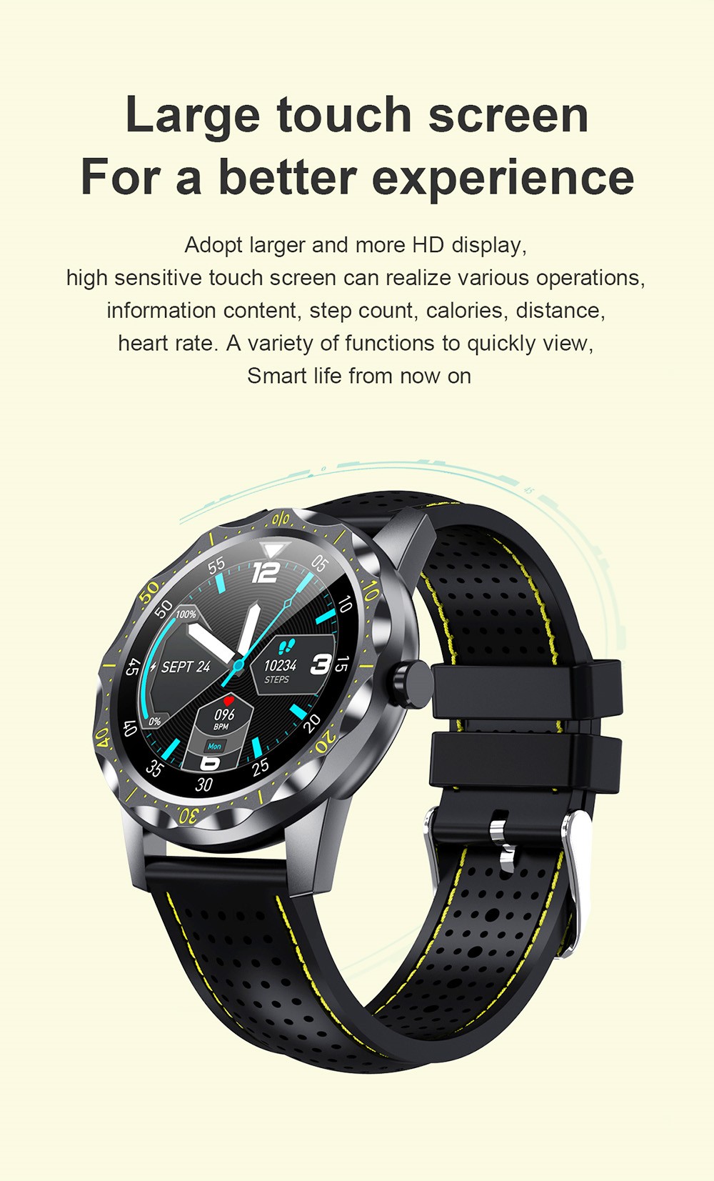 COLMI SKY 1 Plus Smart Watch Men IP68 Waterproof Sleep Tracker Sport Fitness Bluetooth Smartwatch for Android iOS Phone
