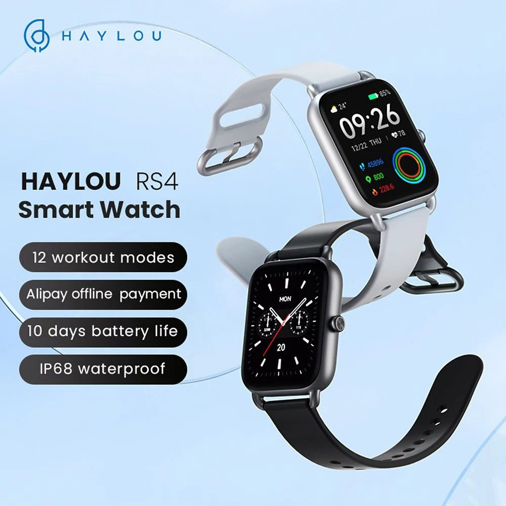 Haylou RS4 Smartwatch 12 Sports Modes Custom Watch Face Health Monitor Sports Watch - Silver