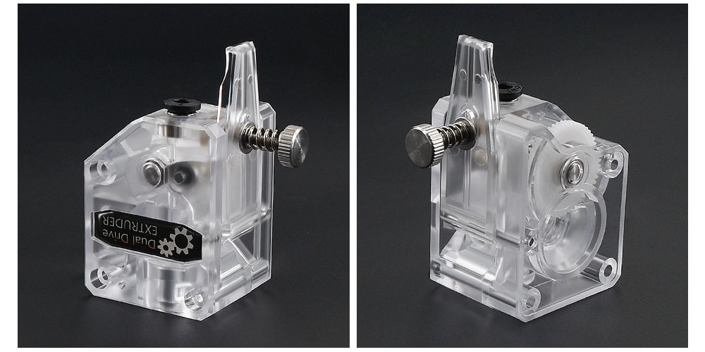 TWO TREES 3D Printer Bowden DDB Extruder Cloned Dual Drive Extruder Feeder for 3d Printer High Performance - Transparent