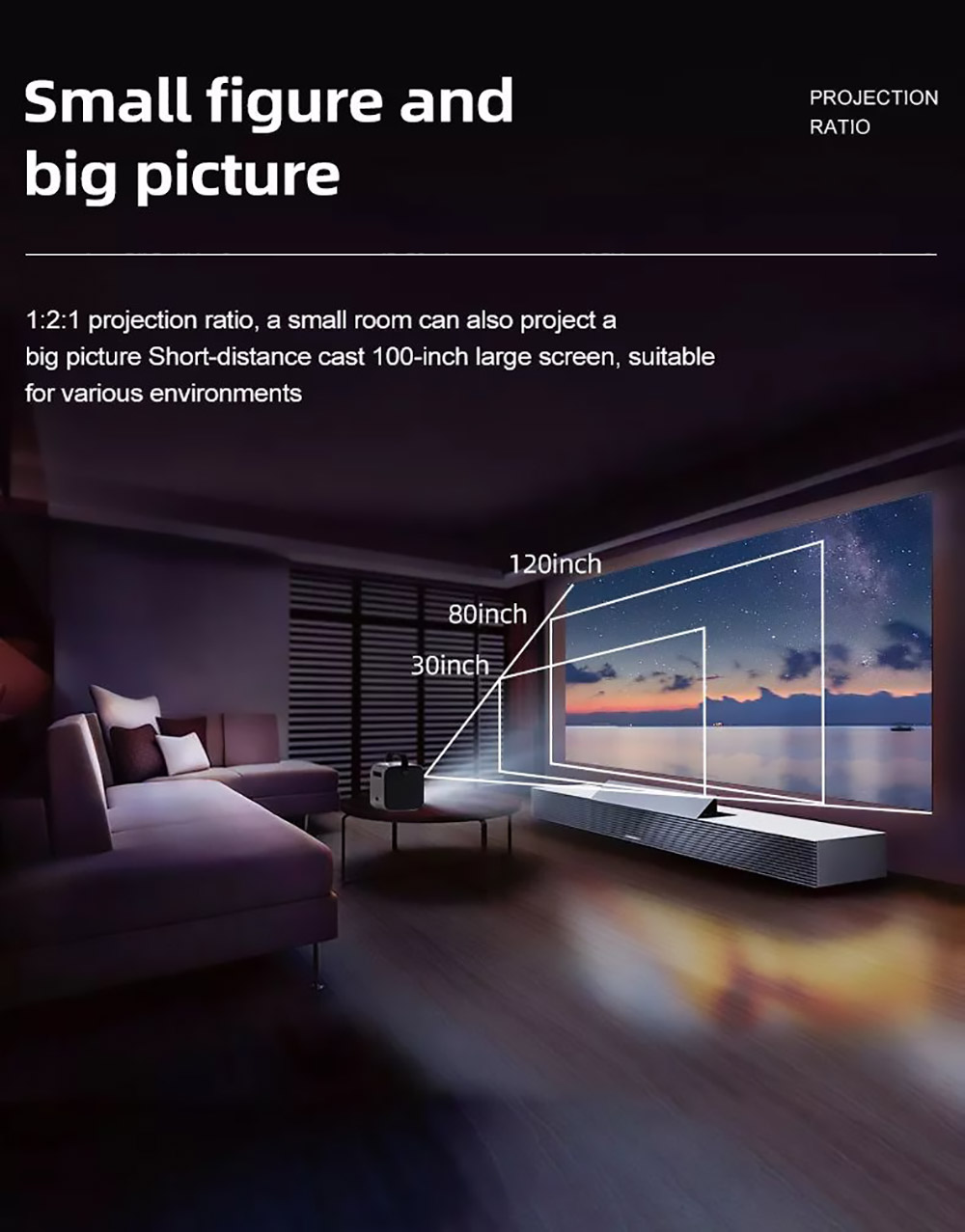 Q3 Android LCD Projector 1280*720 Full HD 720P 450 ANSI Lumens for Family Education and Business with EU Plug