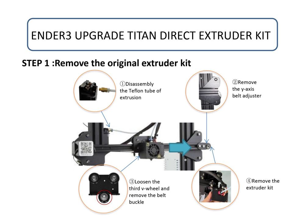 Creativity 24V 3D Printer Extruder Direct Drive Hotend Kit 1.75mm Direct Drive Fan Extruder for Ender 3/Ender 3S/Ender 3PRO