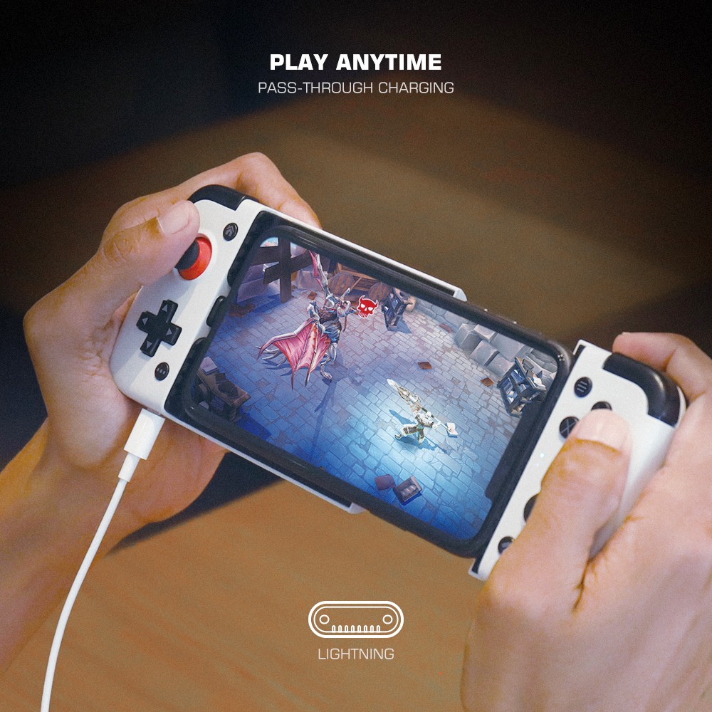GameSir X2 Lightning Mobile Gaming Controller Bluetooth Gamepad for iOS 13 Ultra-low Power Consumption - White