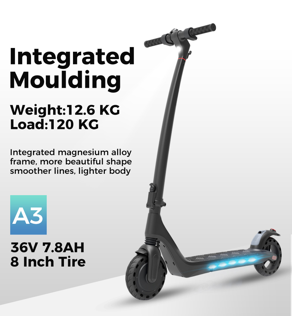 JOYOR A3 Folding Electric Scooter 8 Inch Tires 350W M36V 7.8Ah 25km/h Top Speed 25KM Max Mileage City E-Scooter - Black
