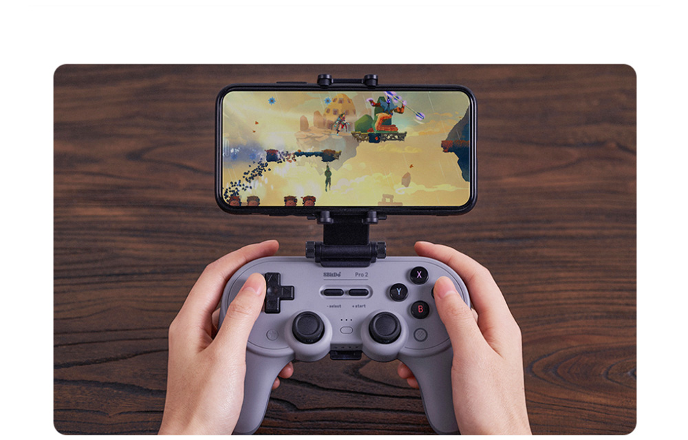 8BitDo Mobile Phone holder Gaming Clip for Pro 2 Controllers Adjustable - Black