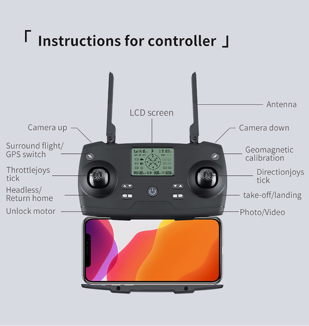 JJRC X19 PRO 4K 5G WIFI FPV GPS with Dual Camera Obstacle Avoidance 25mins Flight Time Brushless RC Drone - Two Batterie