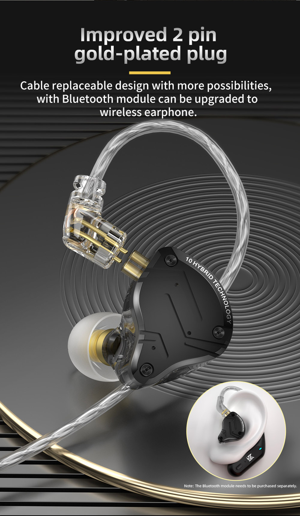 KZ ZS10 Pro X Wired Earphone In-Ear Hybrid Technology for Sports with Microphone