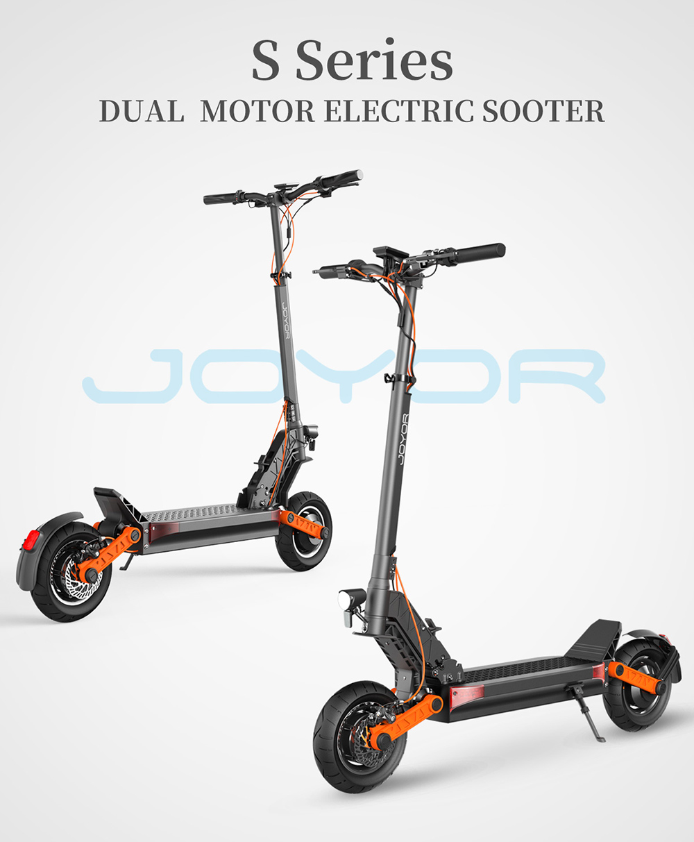 JOYOR S8-S Folding Electric Scooter 600W*2 Dual Motors 48V 26Ah Battery 10'' Tire 90km Long Range Dual Hydraulic Brake