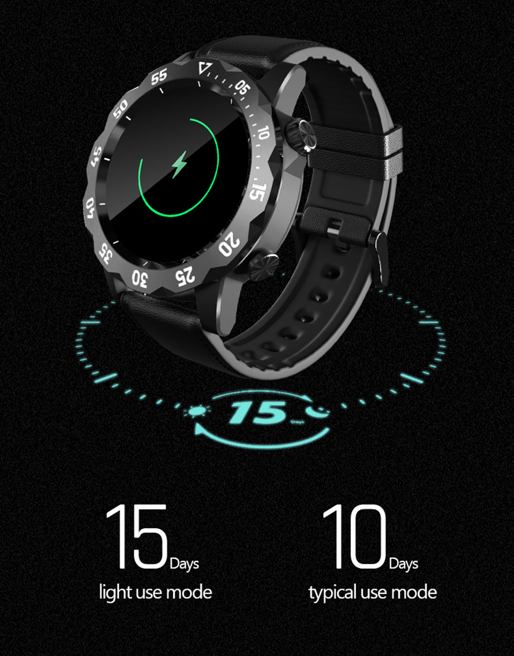 KAVVO Oyster Urban O1EL Smartwatch, Bluetooth Calling Watch, 1.32'' TFT Screen, 24h Heart Rate, Blood Oxygen - Grey