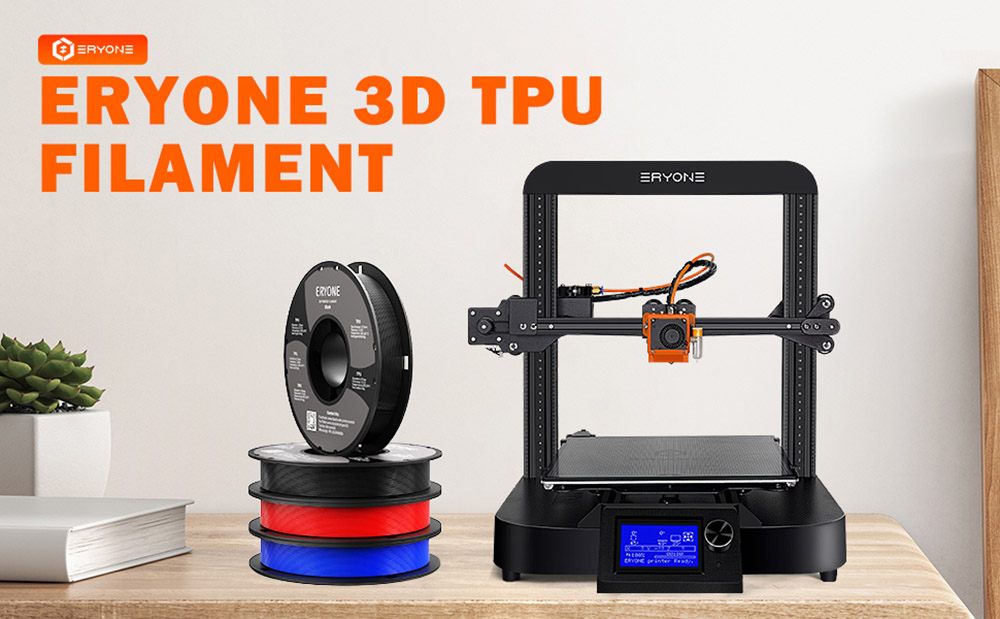 ERYONE TPU Filament for 3D Printer 1.75mm Tolerance 0.03mm 0.5kg (1.1 LB) / Spool - White